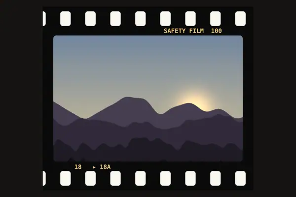 35mm slide film border overlay preview