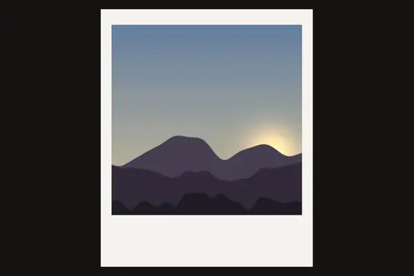 Instant photo frame, square overlay preview
