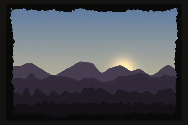 Rough edge border, black overlay preview