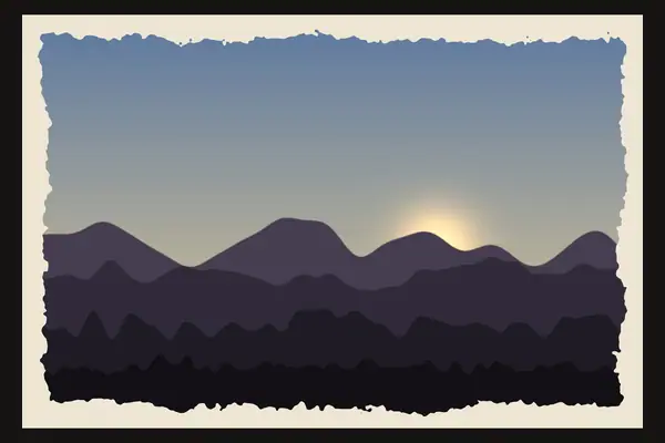 Rough edge border, cream overlay preview