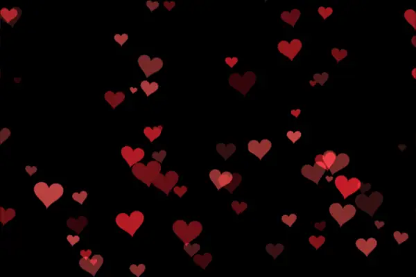 Red heart bokeh overlay preview