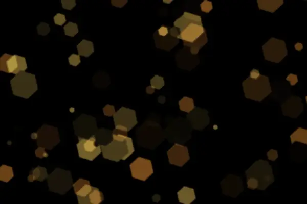 Warm hexagon bokeh overlay preview