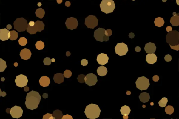 Warm octagon bokeh overlay preview