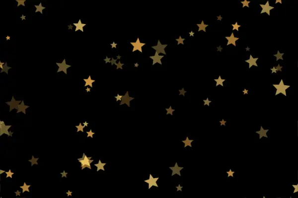 Gold star bokeh overlay preview